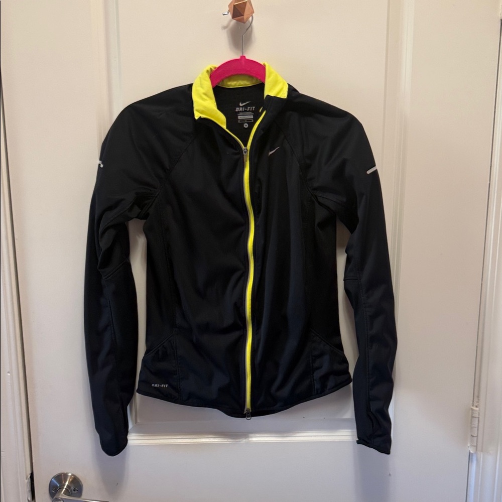Nike Women’s Black and Bright Yellow Performance Jacket